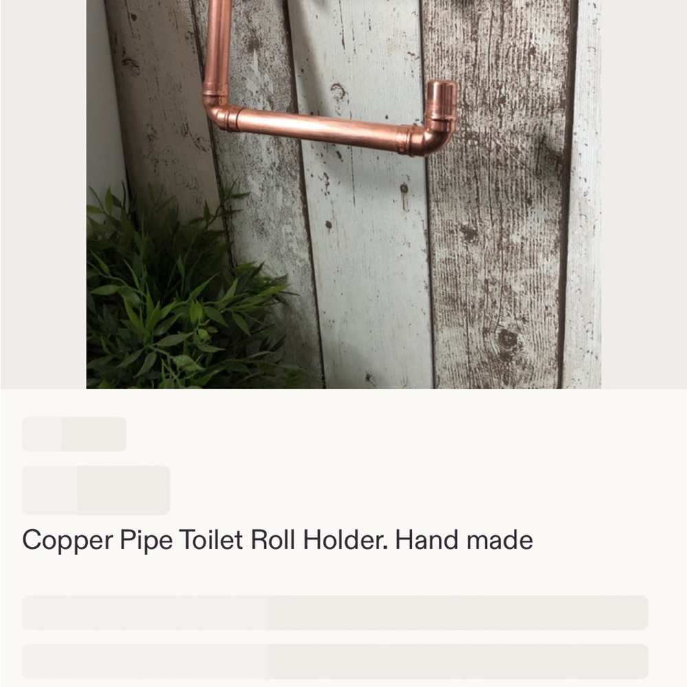 Copper towel rack and toilet roll holder - Picture 2 of 6